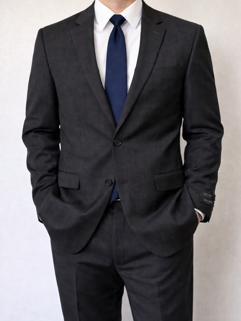 Sacai Men's Charcoal Suit Jacket